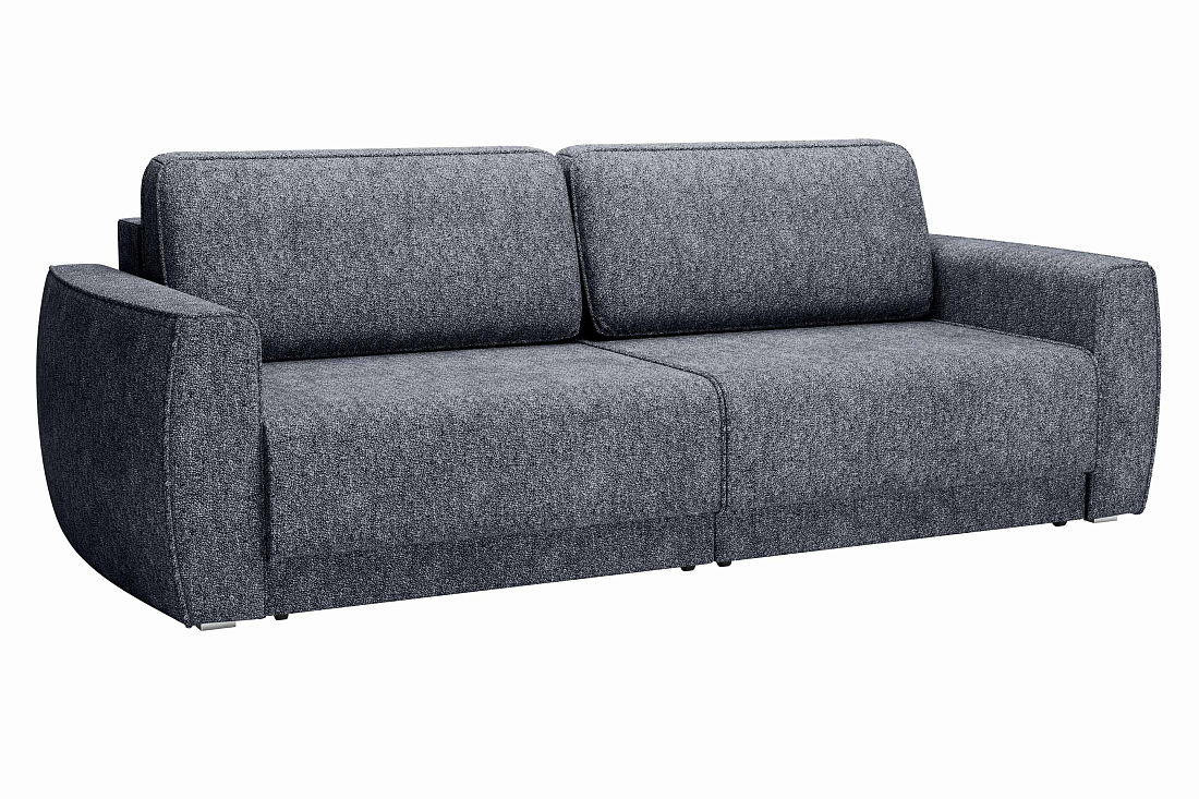 Женева 2S2P / Диван - кровать (еврокнижка) велюр bubble 19 темно-серый